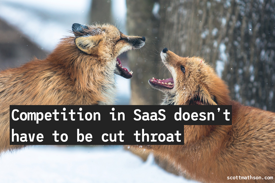 Competition in SaaS doesn't have to be cut throat