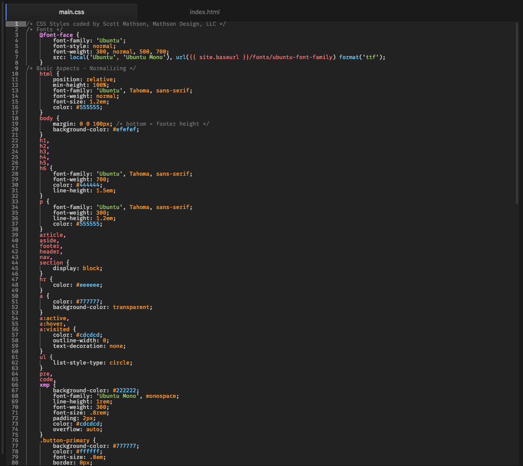 Atom Editor Color Palette